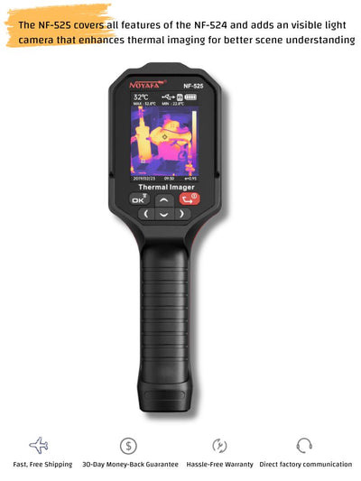 Detector de precisão NOYAFA NF-524: Termovisor multifuncional para localização de falhas em tempo real e monitoramento inteligente de temperatura