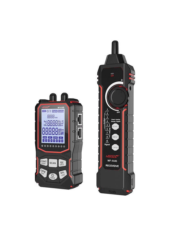 Testador de cabo de rede NOYAFA NF-918S com medidor de potência óptica