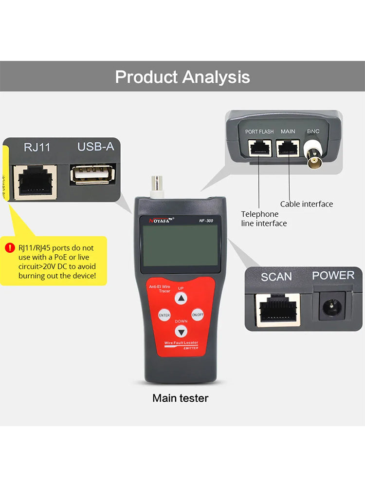 Testador de cabo LCD Noyafa NF-300
